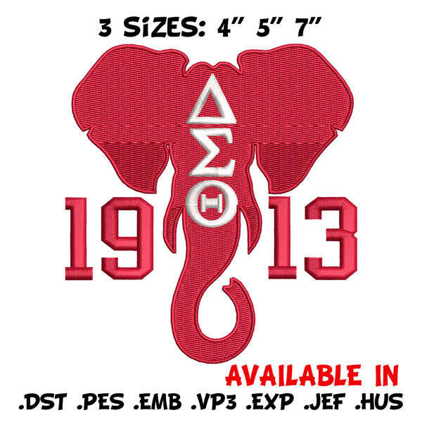 1913 elephant embroidery design, Logo embroidery, Embroidery file, Embroidery shirt, Emb design, Digital download.jpg
