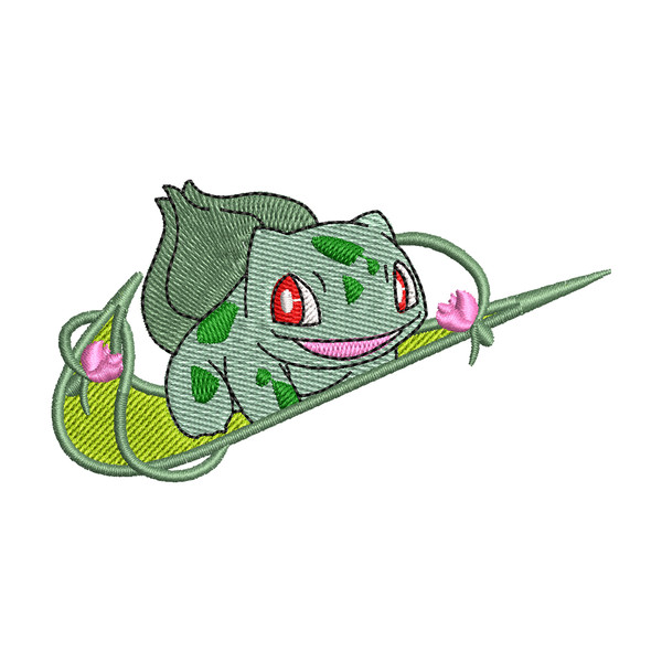 Bubasaur anime embroidery design, Pokemon embroidery, embroidery file, anime design, anime shirt, Digital download.jpg