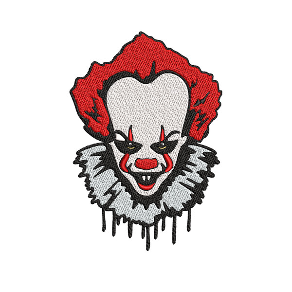 Pennywise Embroidery design, Pennywise Halloween Embroidery, Embroidery File, halloween design, Digital download..jpg
