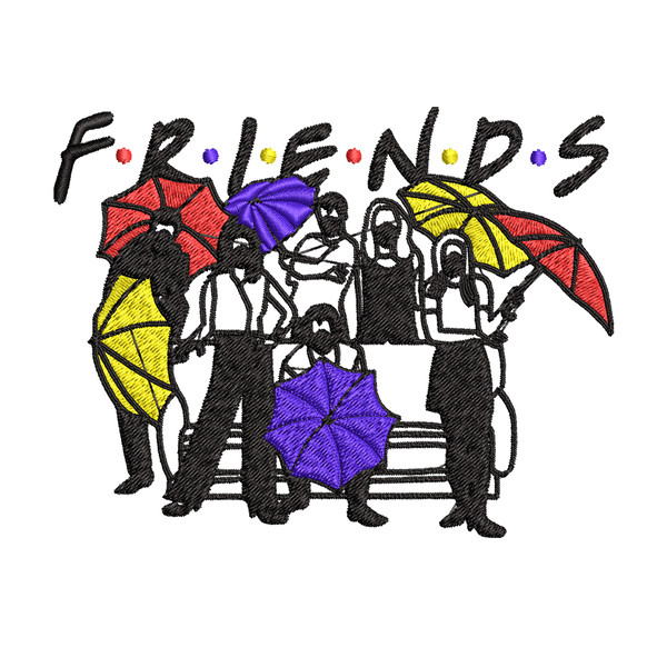 People Umbrella friends Embroidery design, logo Embroidery, logo design, Embroidery File, logo shirt, Digital download..jpg