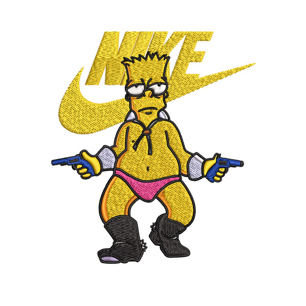 Simpson funny Nike Embroidery design, cartoon Embroidery, Nike design, Embroidery file, cartoon shirt, Instant download..jpg