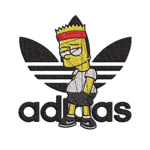 Bart adidas Embroidery Design, Adidas Embroidery, Embroidery File, Brand Embroidery, Logo shirt, Digital download.jpg