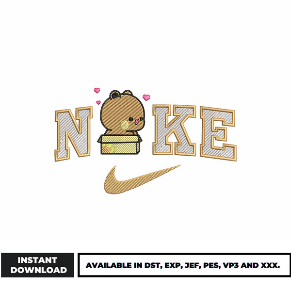 Nike mocha bear embroidery design