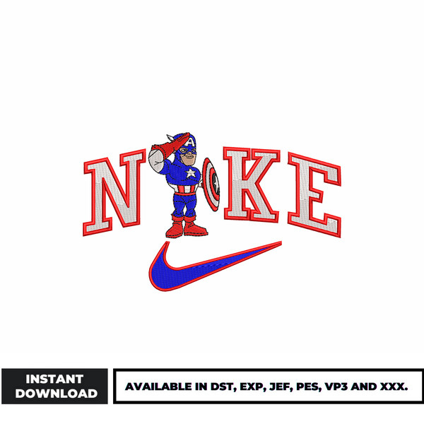 Nike America embroidery design