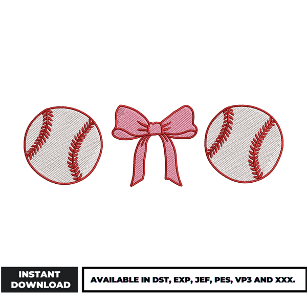 Baseball ball embroidery design
