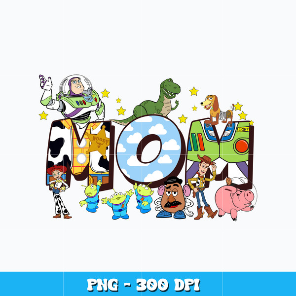 Mom Toy story characters design Png