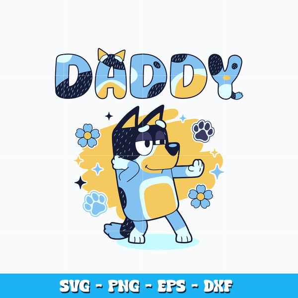 Daddy Bluey cartoon svg