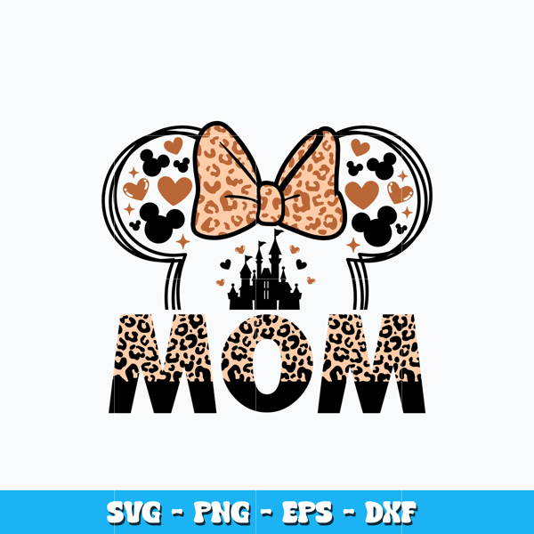 Mom minnie mouse head svg