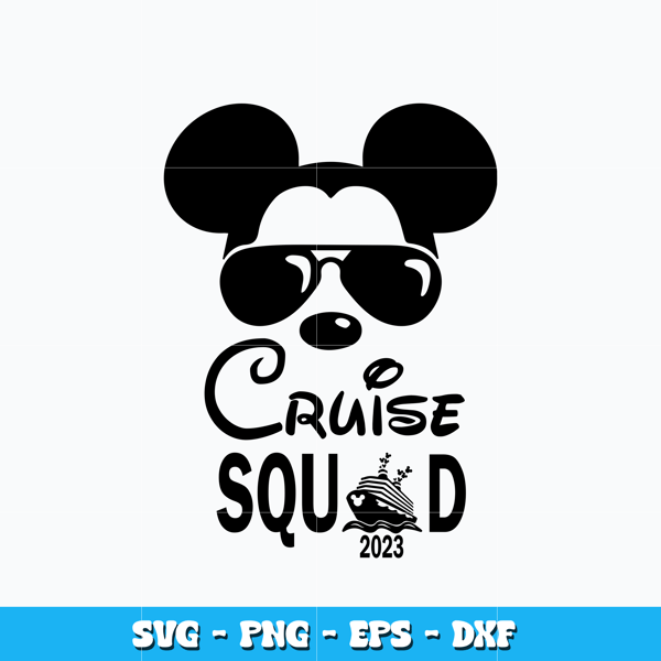 Cruise Squad Mickey Head svg