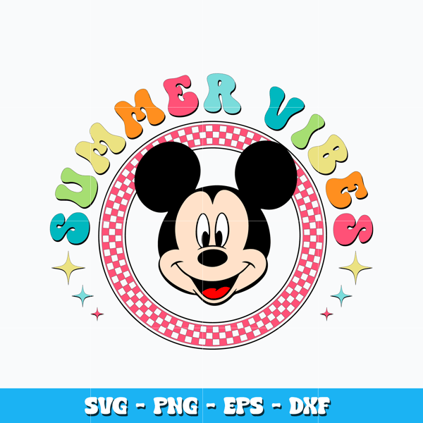 Summer vibes mickey mouse svg