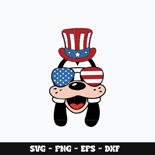 Mickey goofy america Svg