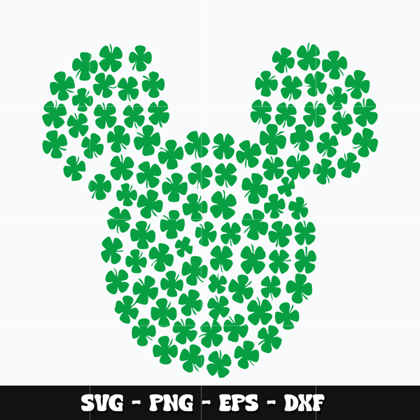 Mickey head st. patricks day Svg