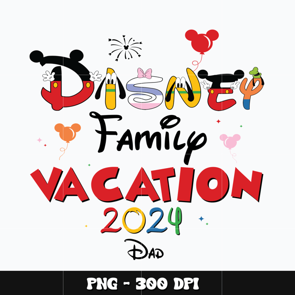 Disney mickey family vacation dad Png