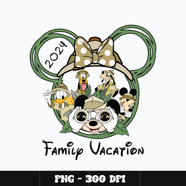 Minnie head family vacation 2024 Png