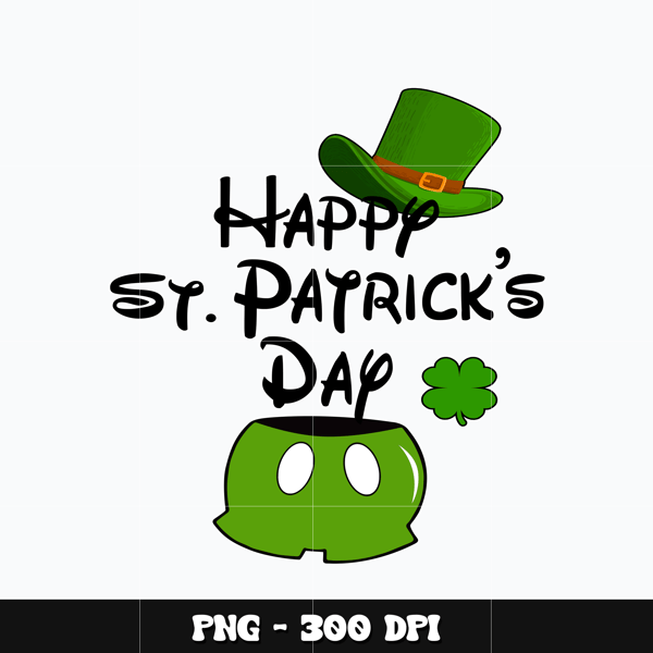 Mickey mouse happy st. patrick day Png