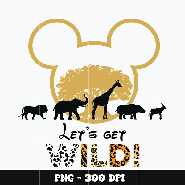Mickey let's get wild Png