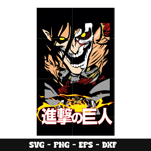 Attack titan face svg, attack on titan svg