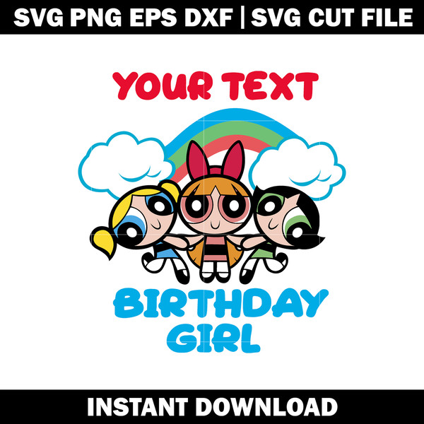 Buy Powerpuff Girls Cake svg