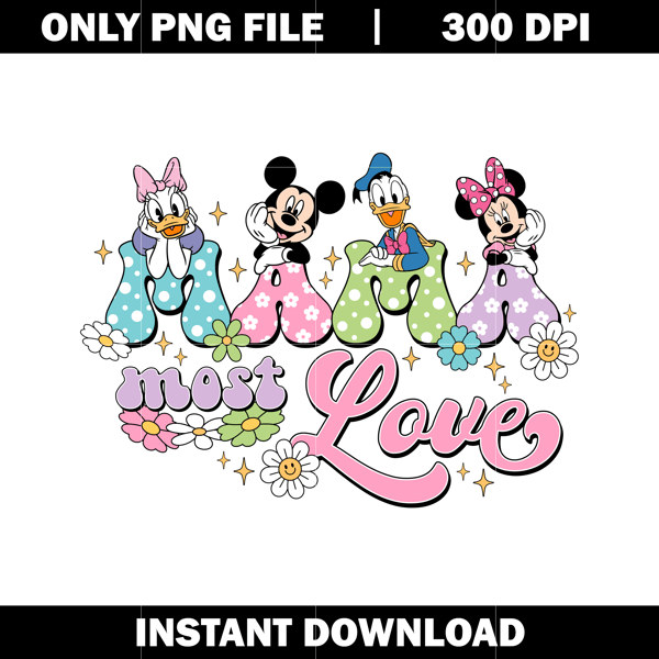 Mama Most Love Mouse And Friend svg