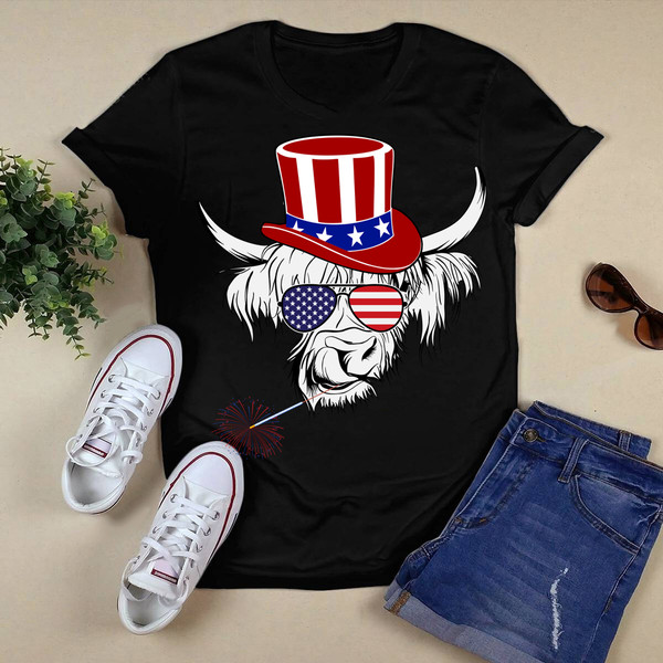 Cow Usa Hat Shirt .png