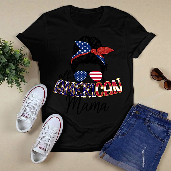 All American Mama Shirt .png