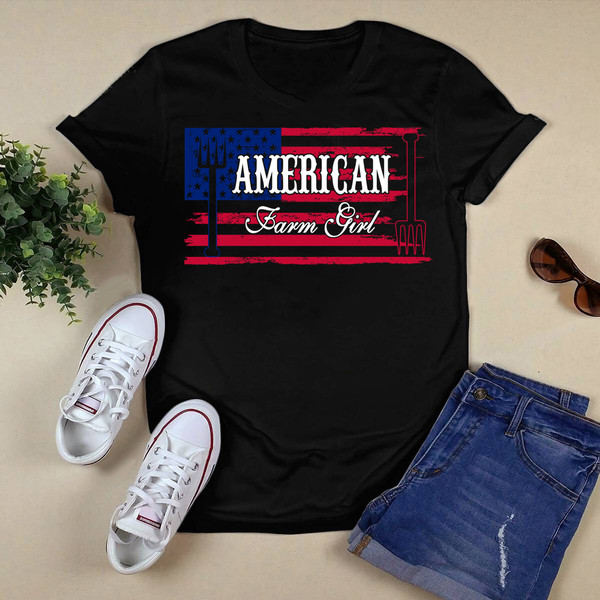 America Farm Girl Shirt .png