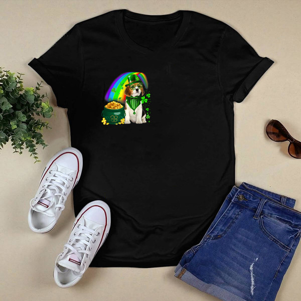 Beagle Dog Irish Leprechaun Saint St Patrick Day Shirt.png