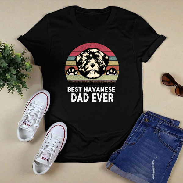 Best Havanese Dad Ever Vintage Dog Lover Gift Shirt.png