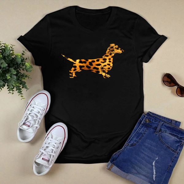 Dachshund Leopard Skin Shirt.png