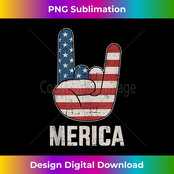 RB-20231226-8662_Rock hand sign with US Merica flag for Independence day Tank Top 3542.jpg