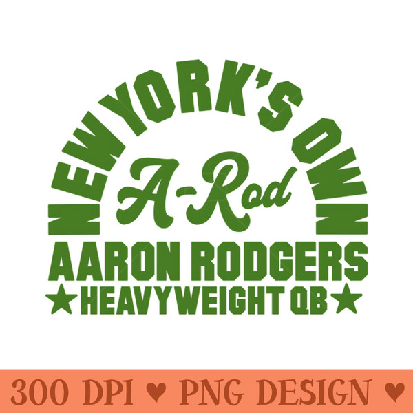 New Yorks Own Aaron Rodgers White - High-Quality PNG Download - Professional Design