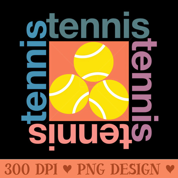 Colorful tennis design with tennis balls - PNG Download Pack - Variety