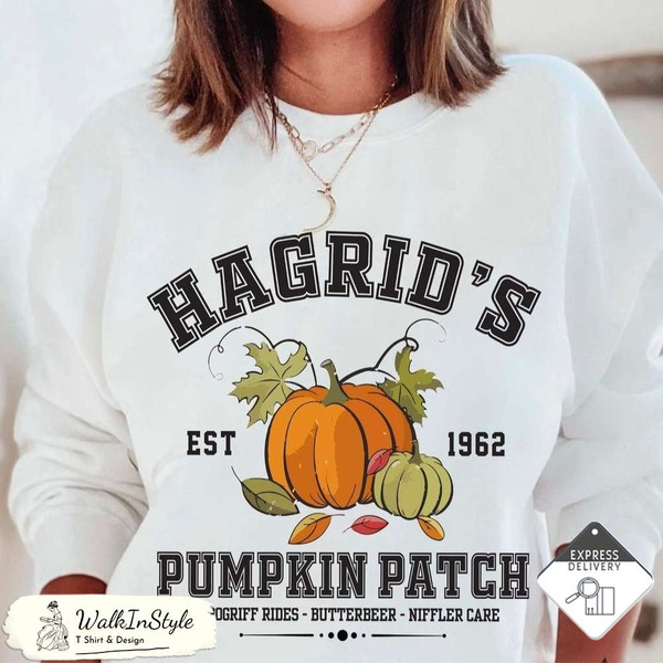 Vintage Harry Potter Hagrids Pumpkin Farm Sweatshirt - Viralustee.jpg