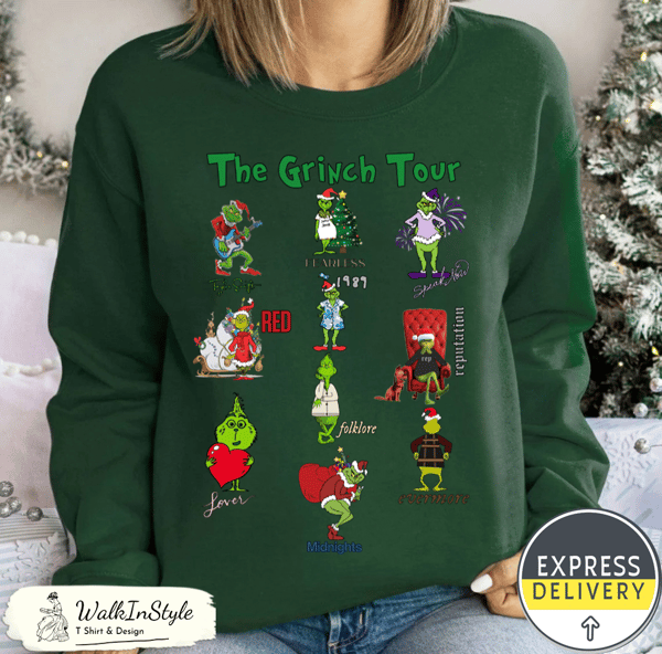 Taylor Swift Eras Tour Grinchmas Christmas Sweatshirt , Perfect Christmas Gift For Family - Viralustee.jpg