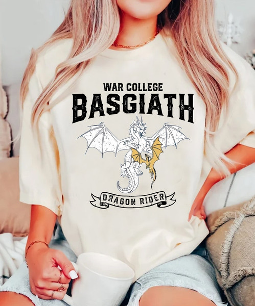 Basgiath War College Dragon Rider Comfort Shirt, Fourth Wing Shirt, The Empyrean Series, Violet Sorrengail Xaden Riorson,Fantasy Bookish Tee.jpg