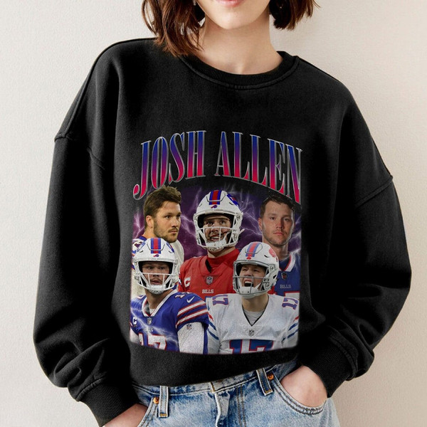 Vintage Josh Allen Unisex Shirt, sweatshirt, Vintage 90s Graphic Style T-shirt, Sweatshirt Football Fans Gift, Vintage Bootleg.jpg