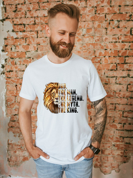 Dad The Man The Legend The Myth The King Shirt, Father's Day Tshirt, Lion Dad T Shirt, Husband T-Shirt, New Father Tee, Dada Life Shirt.jpg