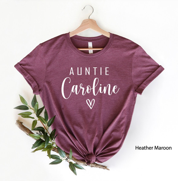 Aunt Shirt, Custom Aunt Name Shirt, Gift for Aunt, Custom Auntie Shirt, Aunt Pregnancy Announcement, New Aunt Gift, Aunt Shirt Personalized.jpg