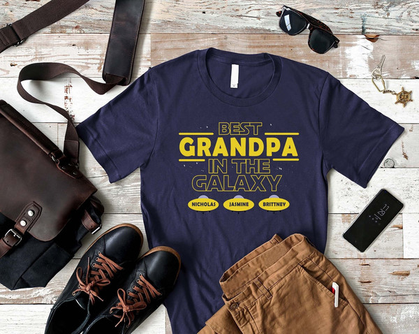 Best Grandpa Shirt, Grandpa Birthday Tee With Kid Names, Christmas Gift Idea for Grandpa & Dad, Funny Grandpa Gift, Grandpa Tee, Husband Tee.jpg