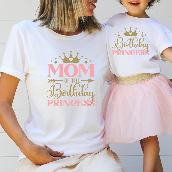 Family Matching Girl Princess Birthday Shirts, Birthday Girl Shirt, Birthday Girl Party, Princess Theme Party, Princess Birthday Shirt 1.jpg
