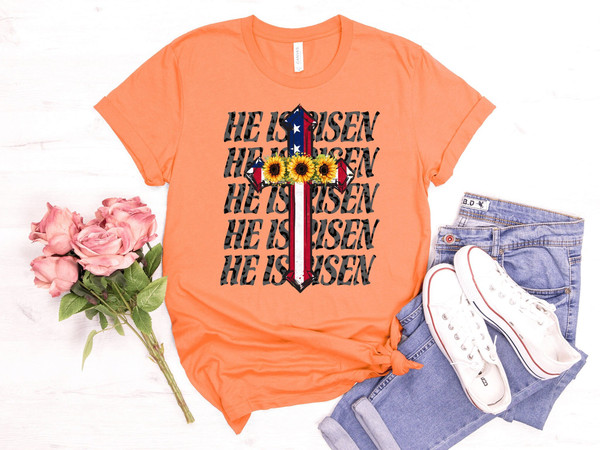 He Is Risen Shirt, Easter Shirt, Christian Shirt, Religious Shirt , Inspirational Shirt, Gift for Her, Easter Gift, Jesus shirt.jpg