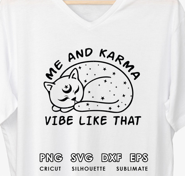 Cat Karma SVG, PNG, Me and karma vibe like that Svg, Taylor inspired, Me and Karma Vibe Like That - PNG, instant digital download.jpg