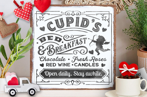 Cupid's Bed and Breakfast SVG, Farmhouse Valentine svg, Cupid's Farmhouse  SVG, Cupid svg, Retro Valentine Sign svg.jpg