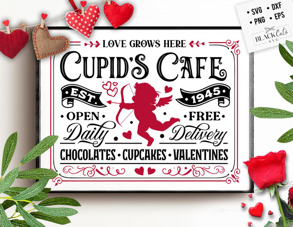 Cupid's Cafe svg, Farmhouse Valentine svg, Cupid's Cafe 3.jpg