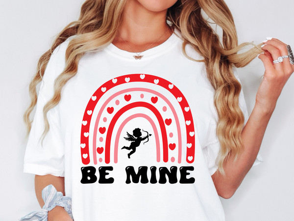 Be Mine With Valentine Rainbow SVG, Funny Valentine Svg, Love Svg, Heart Svg, Be Mine Svg, Hello Valentine Svg, Valentine's Day Svg, Cricut.jpg