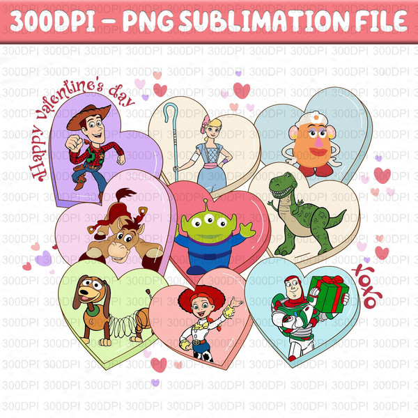 Happy Valentine PNG, Valentines Toys Png, Retro Valentines Png, Valentine's Day Png, Xoxo Valentines Png, Toy Magic Couple Pnvg 6.jpg