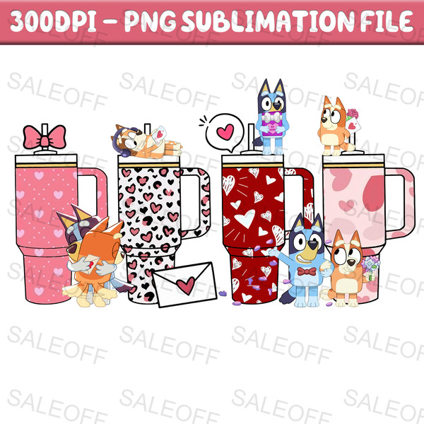 Stanley Cup Blue y Dog umbler Valentine Png, Obsessive Cup Disorder Valentine's Day Png, Stanley Tumbler Png, Love Valentine Png.jpg