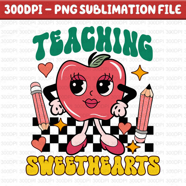 Teaching Sweethearts Valentines Day Png, Teaching Sweethearts Png, Valentine Day Png, Retro Valentine Png, Teacher Valentine Png, Valentine 2.jpg