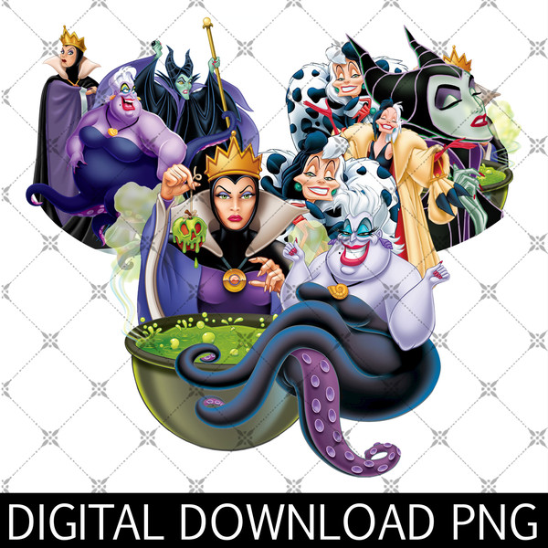 Mickey Villanis Png, Villian Halloween Png, Malefi!cent Png, Bad Girls Villains Png, Ev!il Queen Ursula Png.jpg