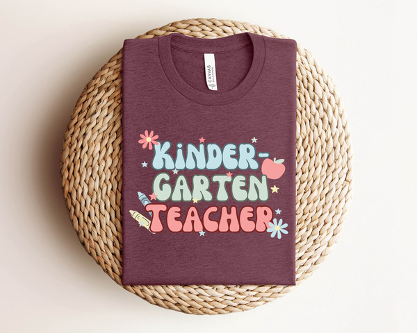 Kindergarten Shirt, Back To School Shirt, Kindergarten Leopard Shirt, Teacher Life Shirt, First Grade Teacher Shirt, Gift for Teachers.jpg